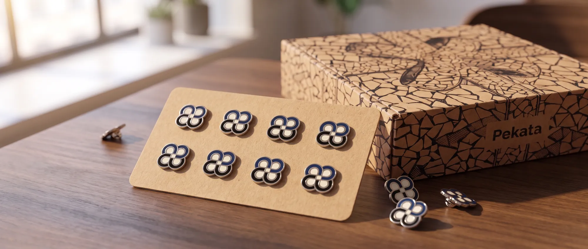 Pins d'esmalt dur i xapes d'agulla personalitzats amb el logo d'una empresa